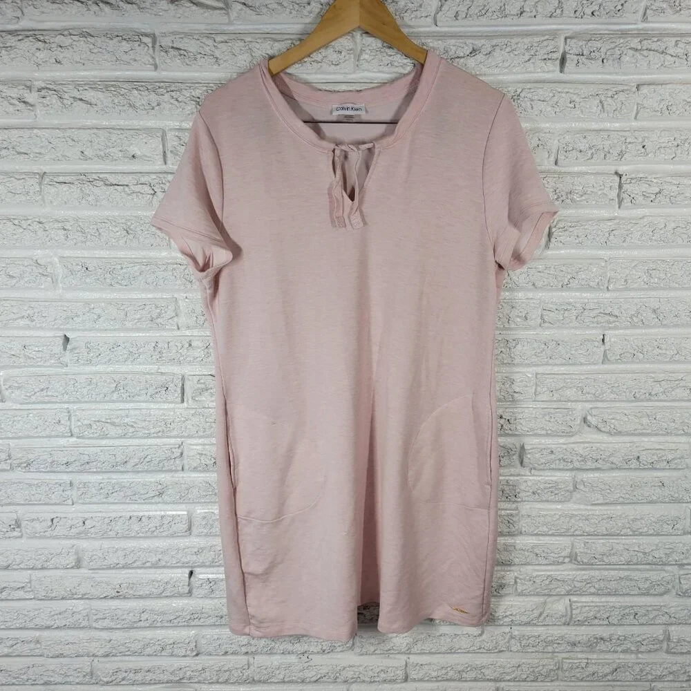 Calvin Klein Womens Swim Cover Up XL Pink Heather Pockets Soft Comfy PIN9E